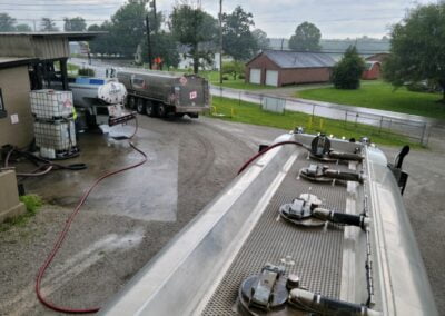 Kentucky flood response 2022 - BringFuel fuel trucks at work on-site in Kentucky