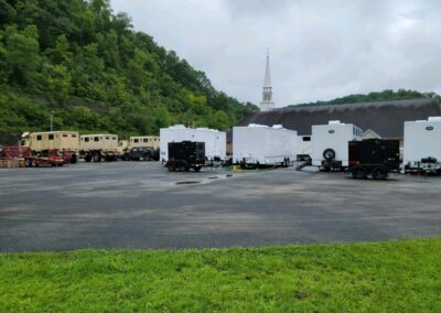 Kentucky flood response 2022 - working with National Guard and state emergency response units